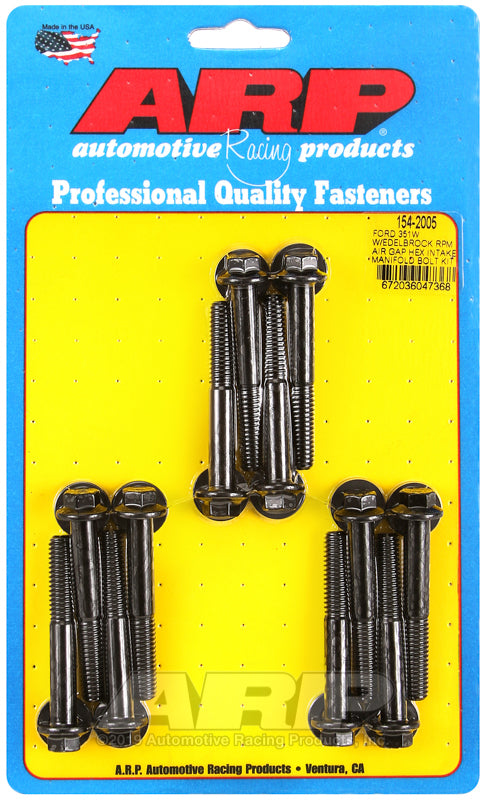 ARP 154-2005 Ford 351W w/ Edelbrock RPM Air Gap Hex Intake Manifold Bolt Kit