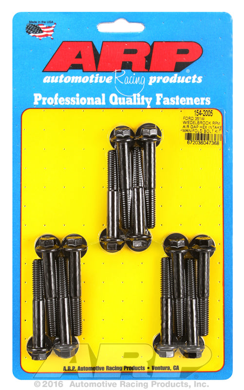 ARP 154-2005 Ford 351W w/ Edelbrock RPM Air Gap Hex Intake Manifold Bolt Kit