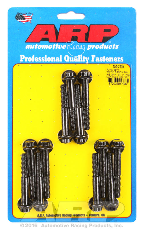 ARP 154-2105 Ford 351W w/ Edelbrock RPM Air Gap 12PT Intake Manifold Bolt Kit