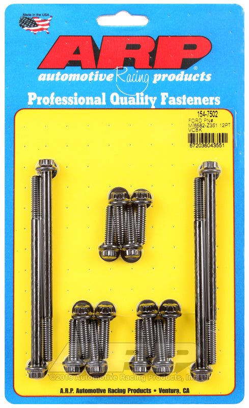 ARP 154-7502 SB Ford Pn# M-6582-Z351 12PT Valve Cover Bolt Kit