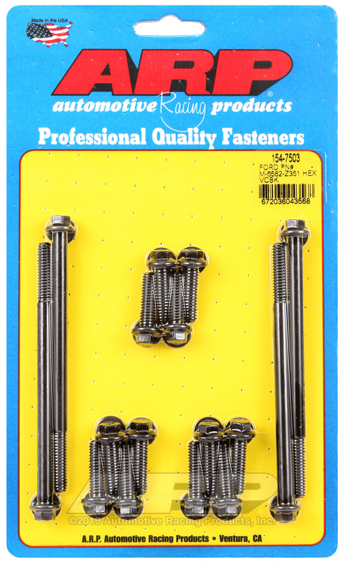 ARP 154-7503 SB Ford Pn# M-6582-Z351 Hex Valve Cover Bolt Kit