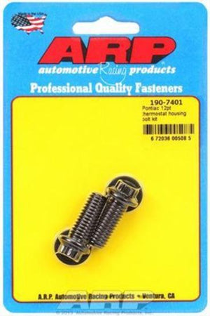 ARP 190-7401 Pontiac 12PT Thermostat Housing Bolt Kit