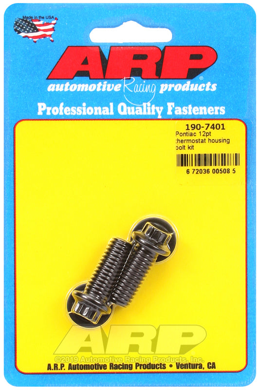ARP 190-7401 Pontiac 12PT Thermostat Housing Bolt Kit