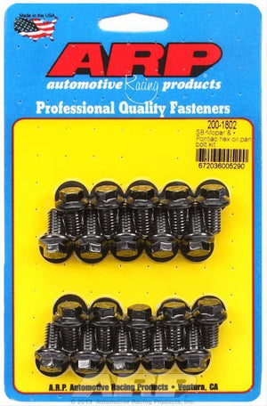 Chev Small Block Gen I 265-400 C.I.D 200-1802 SB Mopar Pontiac Hex Oil Pan Bolt Kit ARP Fasteners ARP200-1802
