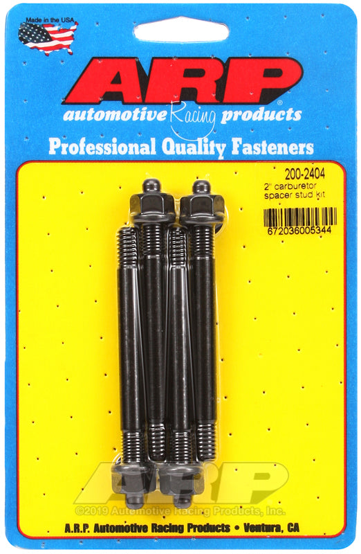 ARP 200-2404 2" Carburetor Spacer Stud Kit 3.700" Oal