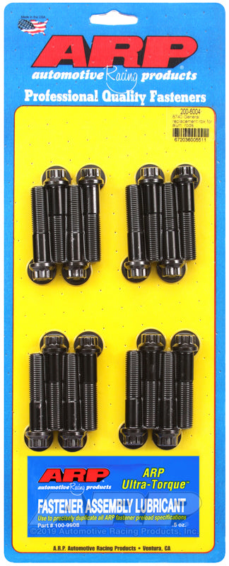 ARP 200-6004 General Replacement For Alum RODs 8740 Rod Bolt Kit