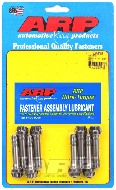 ARP 200-6208 3/8" General Replacement ARP2000 Rod Bolt Kit