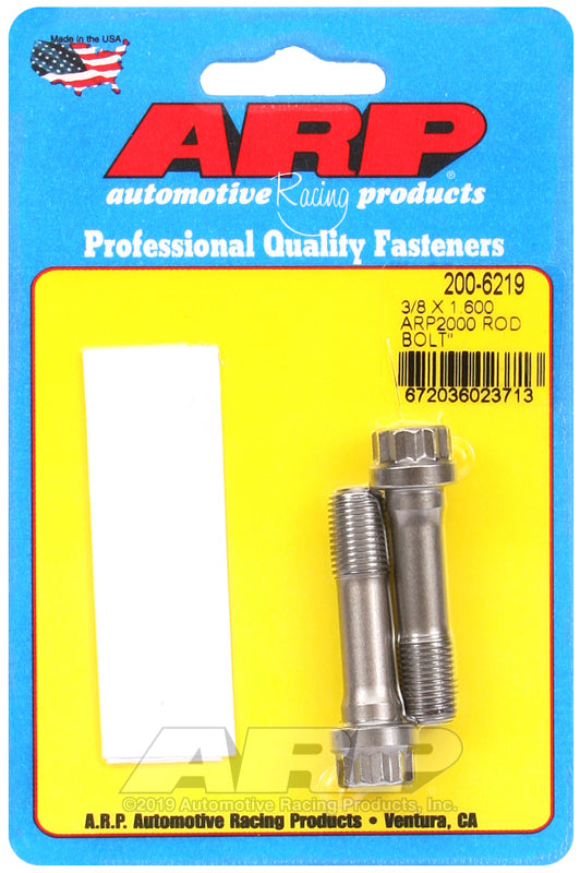 ARP 200-6219 3/8" General Replacement ARP2000 Rod Bolt Kit