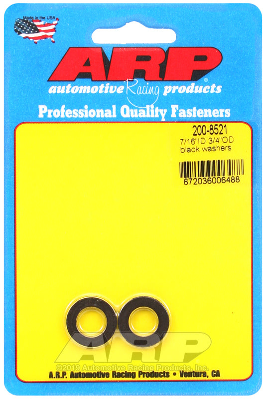 ARP 200-8521 7/16 ID 3/4 OD Black Washers
