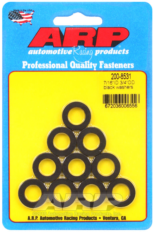 ARP 200-8531 7/16 ID 3/4 OD Black Washers