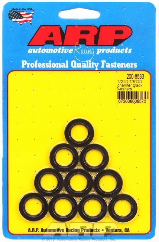 ARP 200-8533 1/2 ID 7/8 OD Chamfer Black Washers