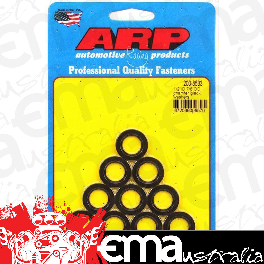 ARP 200-8533 1/2 ID 7/8 OD Chamfer Black Washers