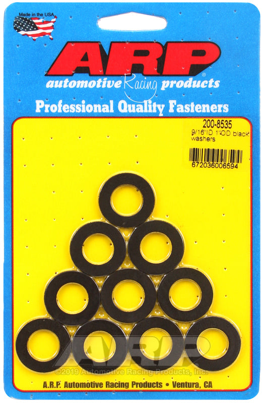 ARP 200-8535 9/16 ID 1.00 OD Black Washers