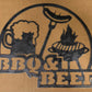 EMA-PC-004 BBQ and Beer Plasma Cut Sign 45cm x 36cm
