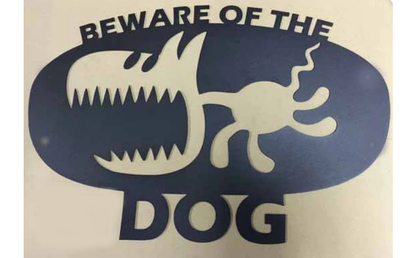 EMA-PC-005 EMA-PC-005 Beware of the Dog Plasma Cut Sign 57cm x 37cm