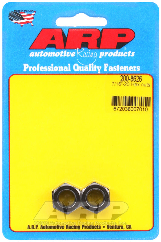 ARP 200-8626 7/16-20 Hex Nut Kit