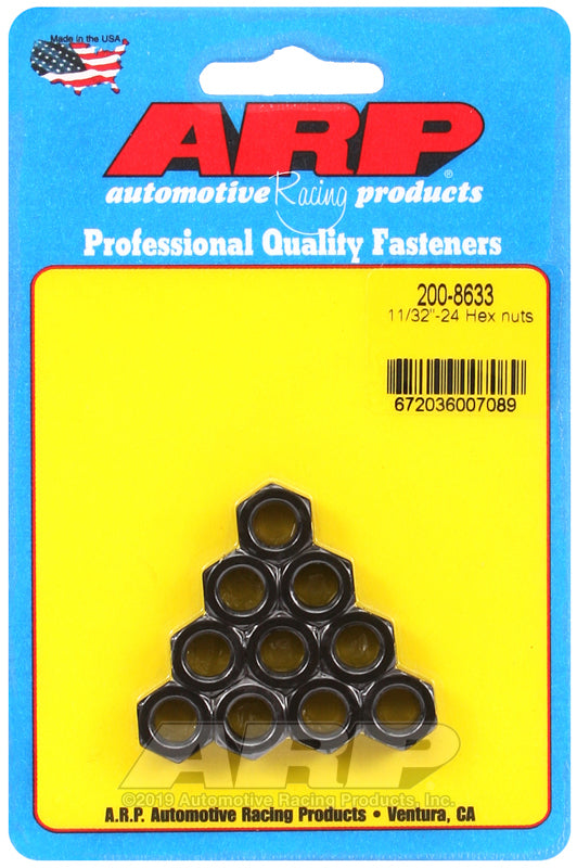 ARP 200-8633 11/32-24 Hex Nut Kit