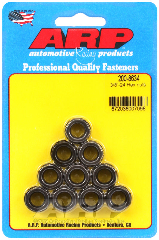ARP 200-8634 3/8-24 Hex Nut Kit