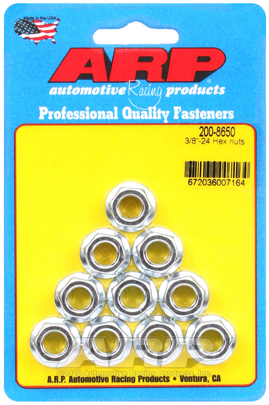 ARP 200-8650 3/8-24 Hex Nuts