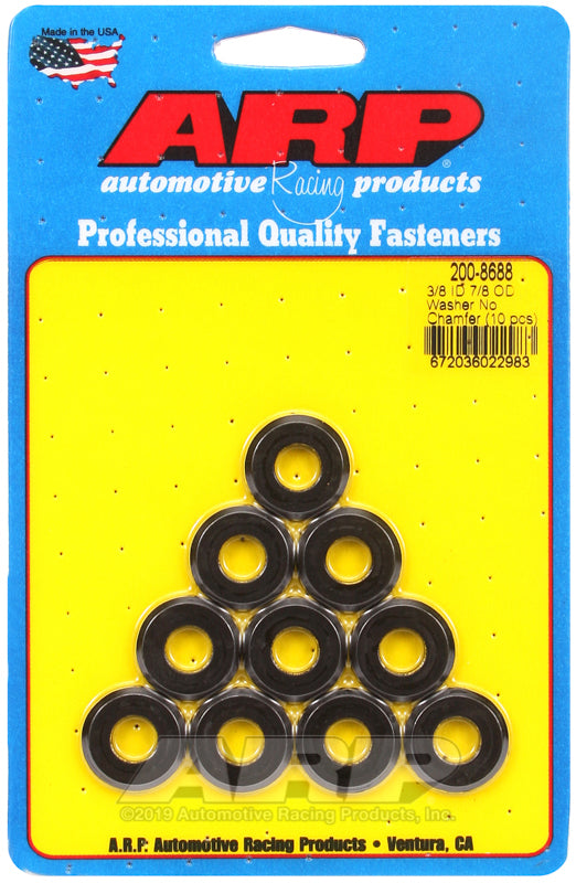 ARP 200-8688 3/8 ID 7/8 OD(Radiused) Black Washers