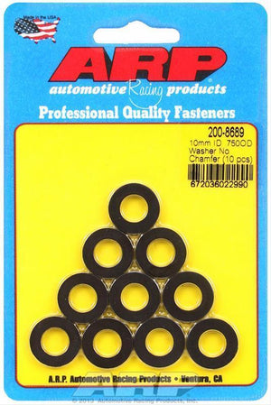 ARP Fasteners ARP200-8689 200-8689 M10 ID 3/4 OD Chamfer Black Washers