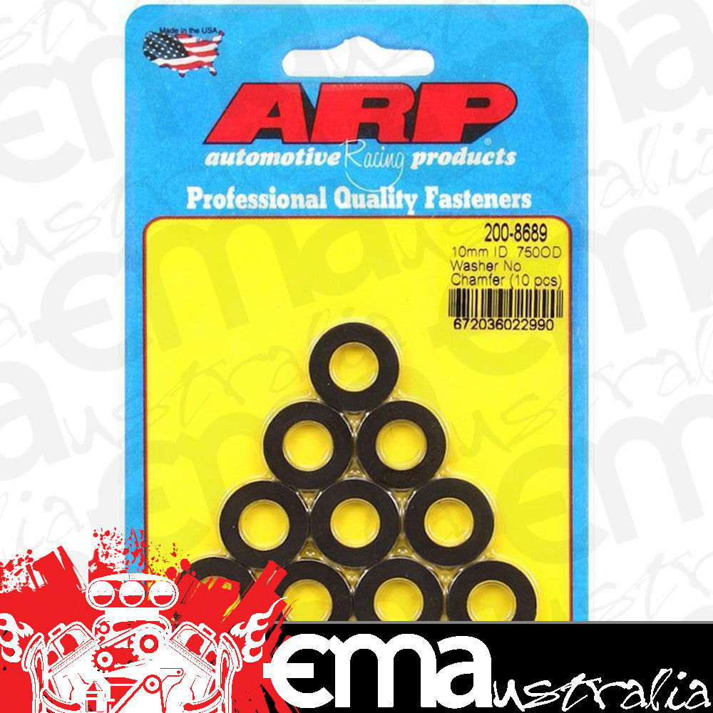 ARP Fasteners ARP200-8689 200-8689 M10 ID 3/4 OD Chamfer Black Washers