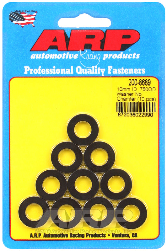 ARP 200-8689 M10 ID 3/4 OD Chamfer Black Washers