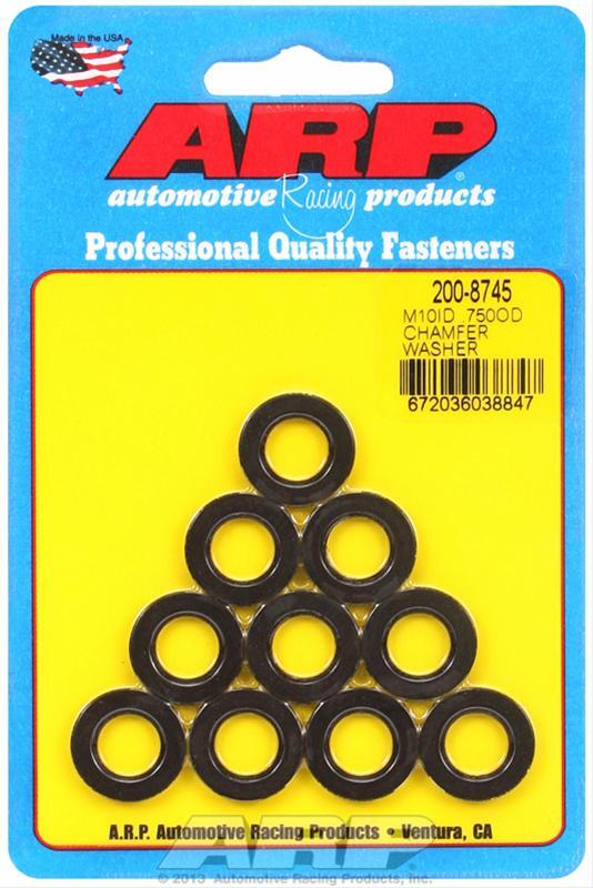 ARP 200-8745 M10 ID .750 OD Chamfer Black Washers