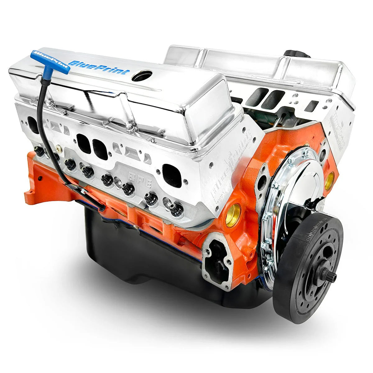 BluePrint Engines BP-BP4003CT1 Chev SB 400 Long Block Power Adder Crate Engine 511HP for Supercharger & Turbo