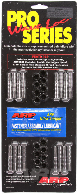 ARP 234-6401 SB Chevy 283-327 & Inline 6 Wave-Loc Rod Bolt Kit