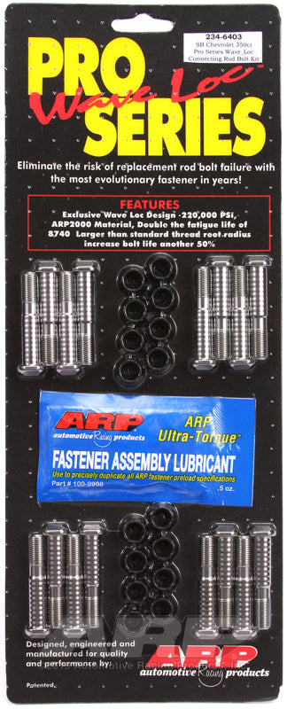 ARP 234-6403 SB Chevy 350 Wave-Loc Rod Bolt Kit