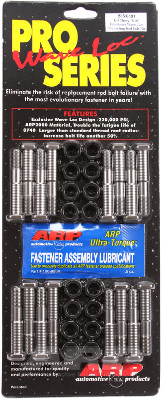ARP 235-6401 BB Chevy 7/16" Pro Wave-Loc Rod Bolt Kit