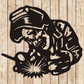 EMA-PC-017 Welding Skull Plasma Cut Sign 36cm x 32cm