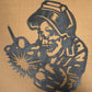 EMA-PC-017 Welding Skull Plasma Cut Sign 36cm x 32cm