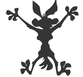 EMA-PC-018 Wile E Coyote Plasma Cut Sign 40cm x 42cm