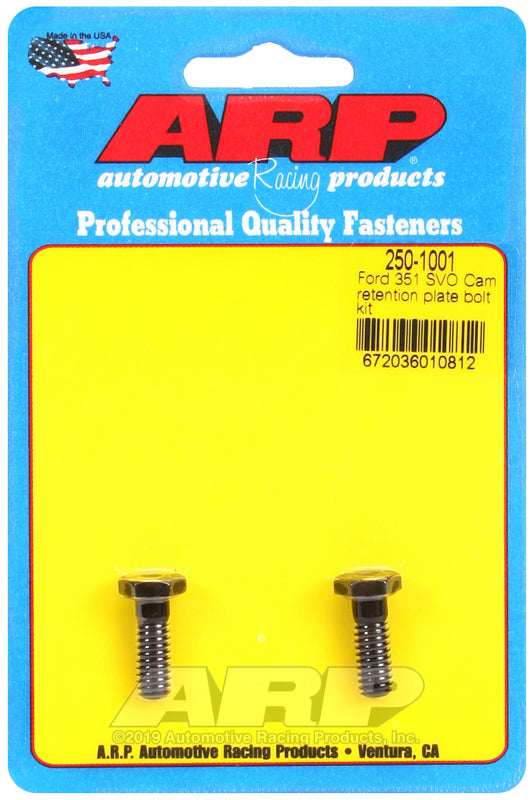Suit Ford small block Windsor 351 C.I.D. SVO block only 250-1001 Cam Retention Plate Bolt Kit ARP Fasteners ARP250-1001