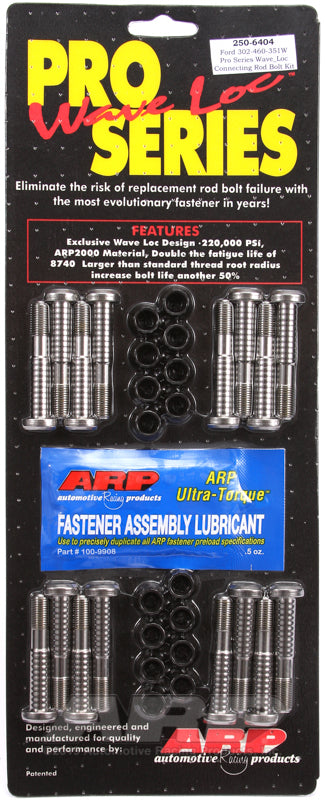 ARP 250-6404 Ford BoSS 302-429-460-351W Wave-Loc Rod Bolt Kit