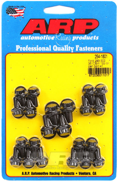 Ford Cleveland 351 C.I.D 1970-74 Ford Windsor 289, 302, 351 C.I.D 254-1801 289-302 351C&W 12PT Oil Pan Bolt Kit ARP Fasteners ARP254-1801