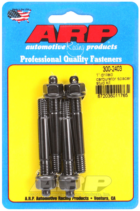 ARP 300-2403 1" Drilled Carburetor Spacer Stud Kit