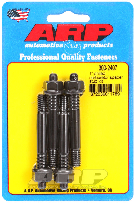 ARP 300-2407 1" Drilled Carburetor Spacer Stud Kit