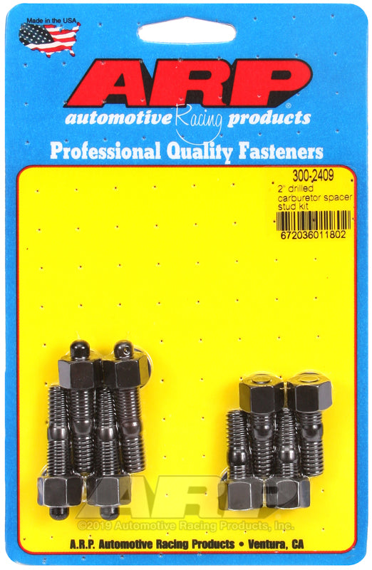 ARP 300-2409 2" Drilled Carburetor Spacer Stud Kit