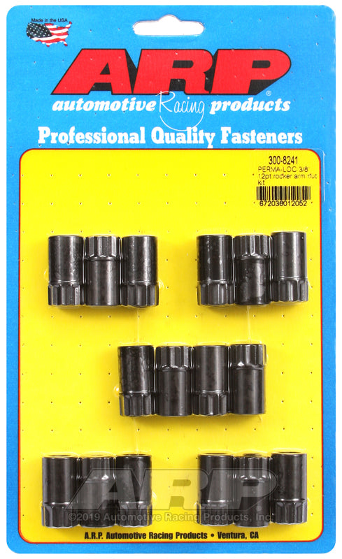 ARP 300-8241 Perma-Loc? Adjustable 3/8 12PT Rocker Arm Nut Kit