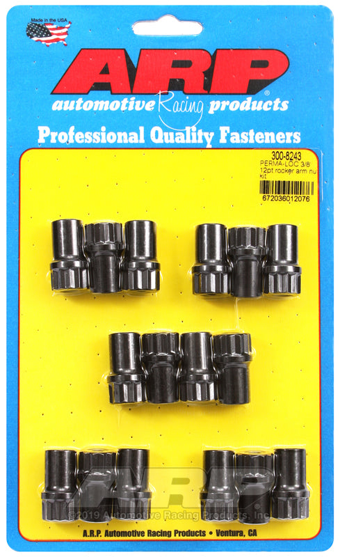 ARP 300-8243 Perma-Loc? Adjustable 3/8 12PT Rocker Arm Nut Kit