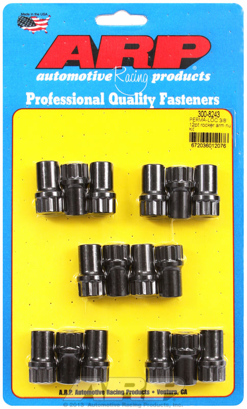 ARP 300-8243 Perma-Loc? Adjustable 3/8 12PT Rocker Arm Nut Kit