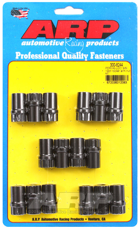 ARP 300-8244 Perma-Loc? Adjustable 3/8 12PT Rocker Arm Nut Kit