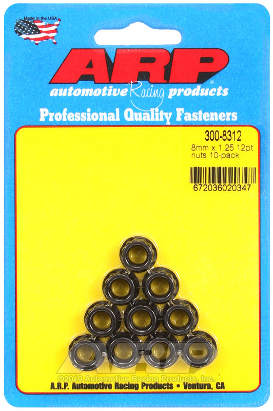 ARP 300-8312 M8 X 1.25 12PT Nut Kit