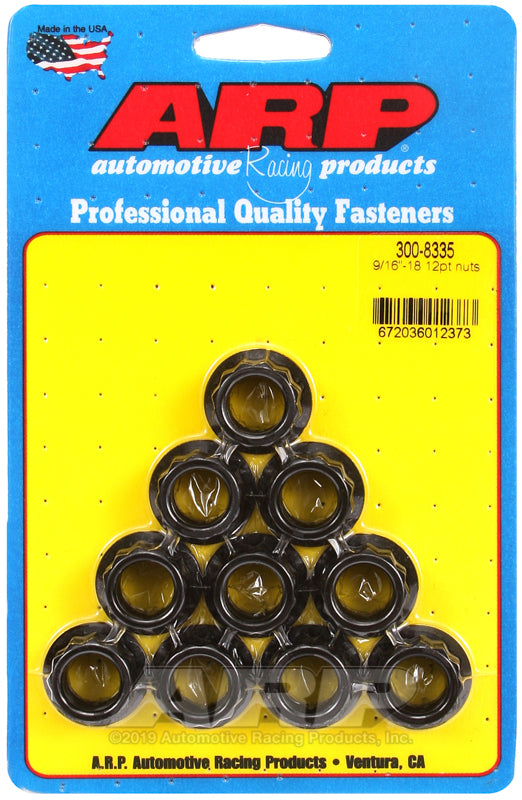 ARP 300-8335 9/16-18 12PT Nut Kit
