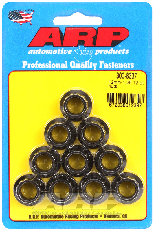 ARP 300-8337 M12 X 1.25 12PT Nut Kit