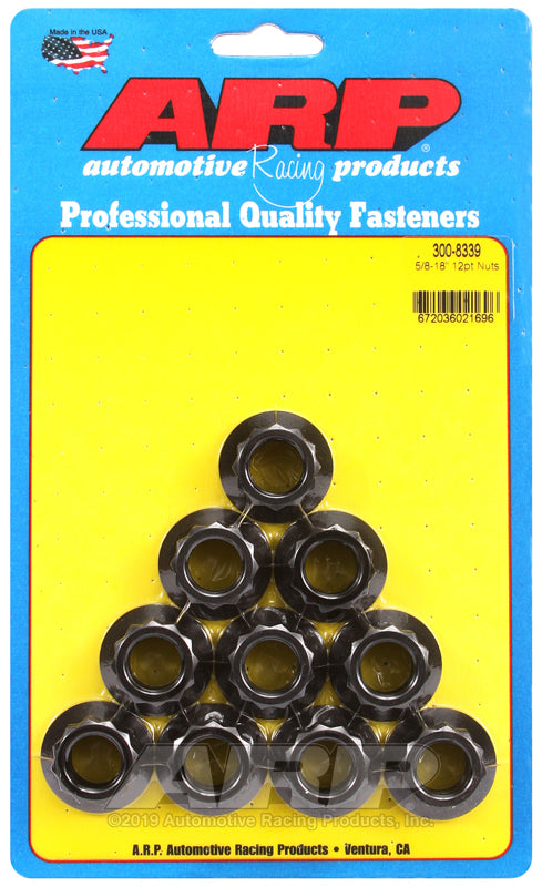 ARP 300-8339 5/8-18" 12PT Nut Kit