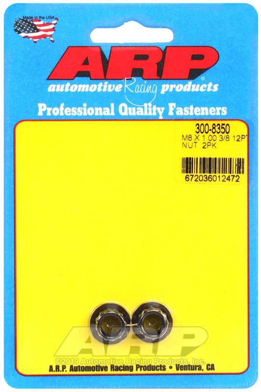ARP 300-8350 M8 X 1.00 12PT Nut Kit